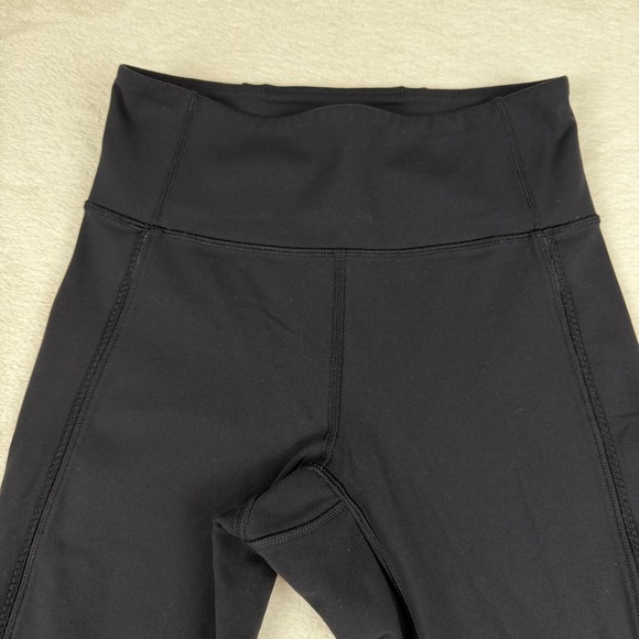 Lululemon P30416 Cropped Black Athletic Pants Mesh Detail on back size 4‎ - Picture 5 of 13